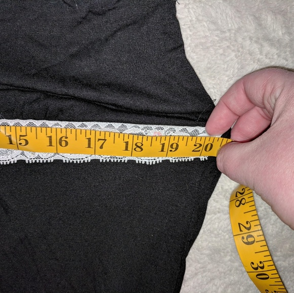 5🌟 Rated!! Plus Size Black Maxi Dress w/ white - Picture 8 of 8